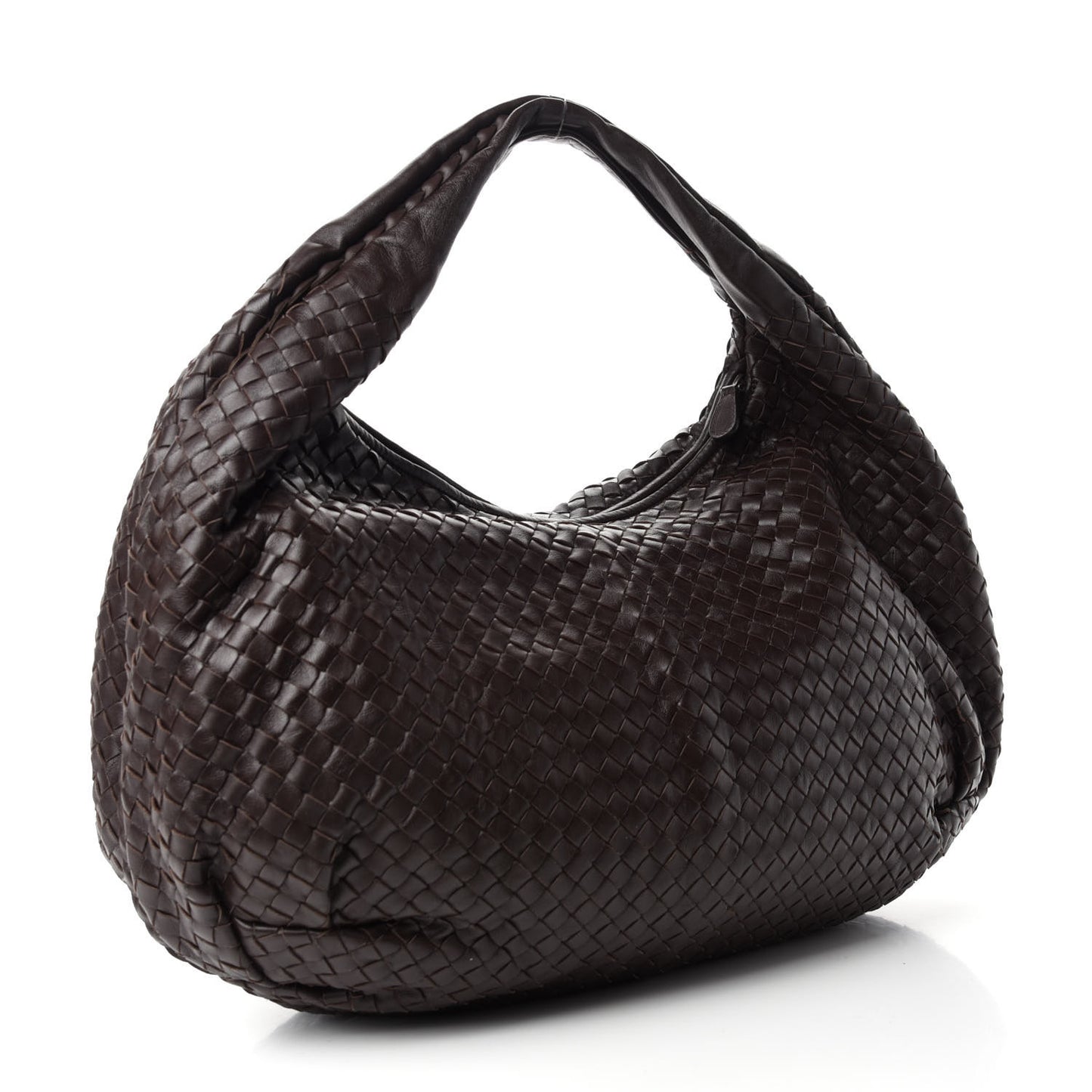Nappa Intrecciato Large Belly Veneta Hobo Ebano