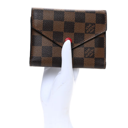 Louis Vuitton Damier Ebene Victorine Wallet Red 2 of 7