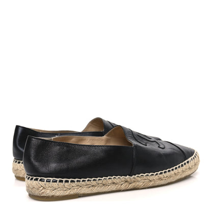 Chanel Lambskin CC Espadrilles 41 Black 5 of 12