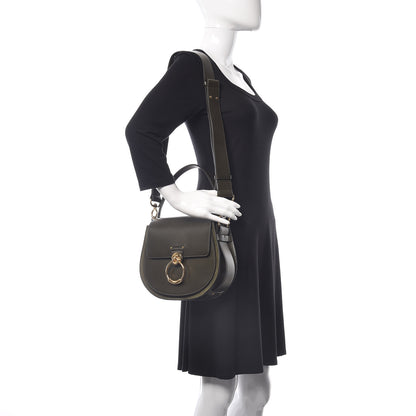Chloe Calfskin Suede Large Tess Bag Deep Forest 2 of 10