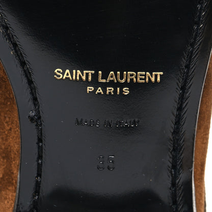 Saint Laurent Suede Joan Ankle Boots 35 Land 7 of 10