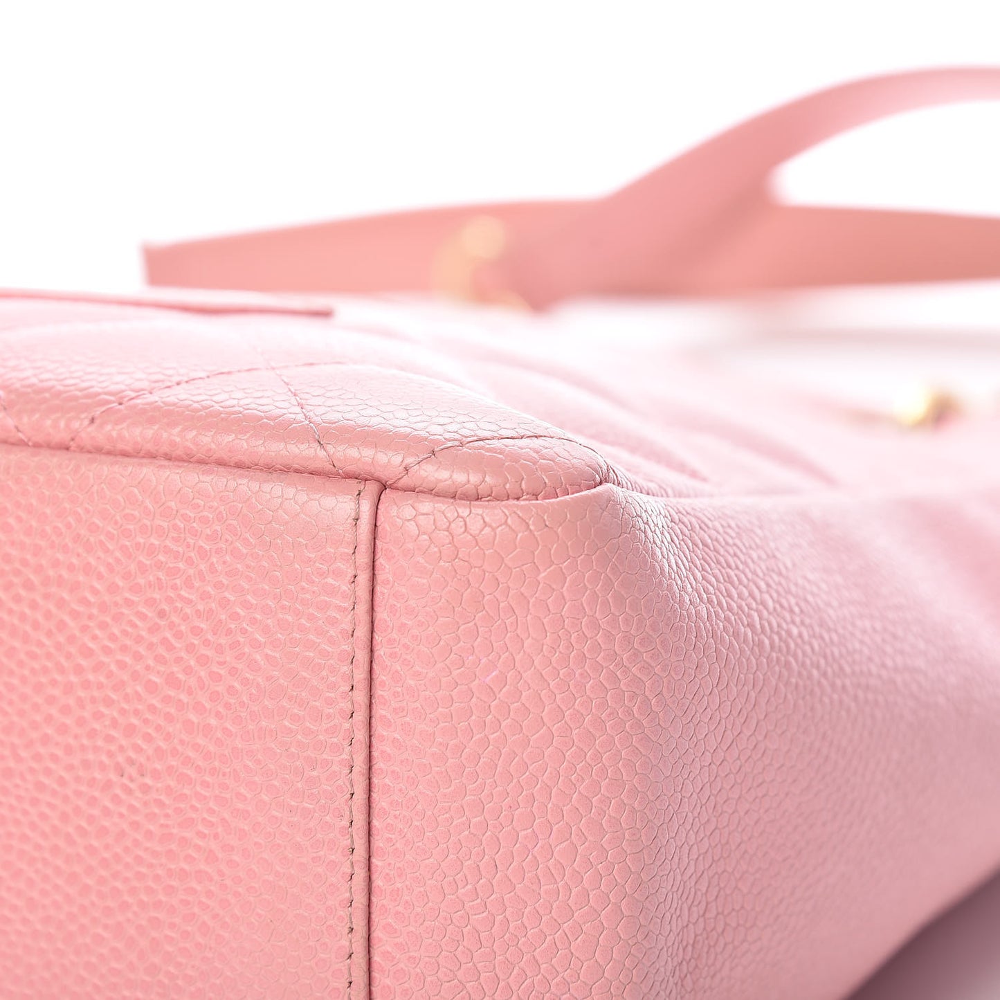 Caviar Quilted Petit Shopping Tote PST Pink