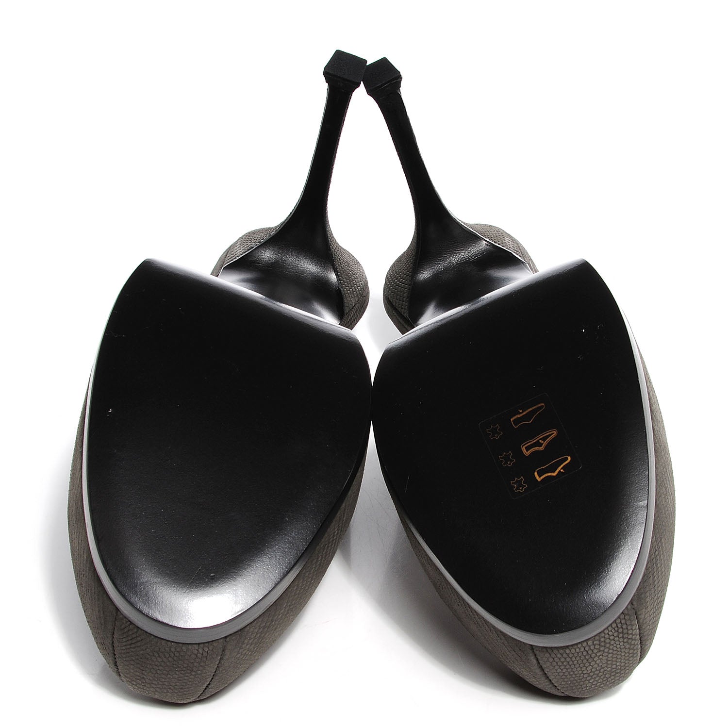 Saint Laurent Suede Tribtoo 80 Slingback Pumps 39 Anthracite 5 of 7