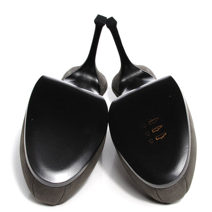 Saint Laurent Suede Tribtoo 80 Slingback Pumps 39 Anthracite 5 of 7
