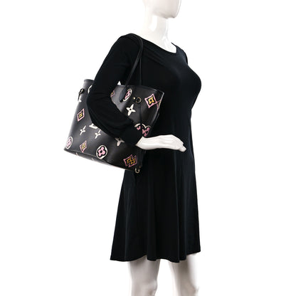 Louis Vuitton Monogram Giant Wild at Heart Neverfull MM Black 2 of 9