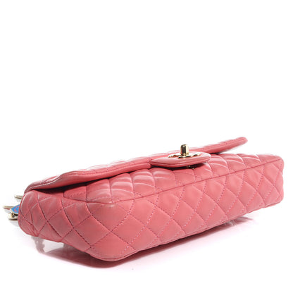 Chanel Lambskin East West Valentine Charms Flap Pink 4 of 9