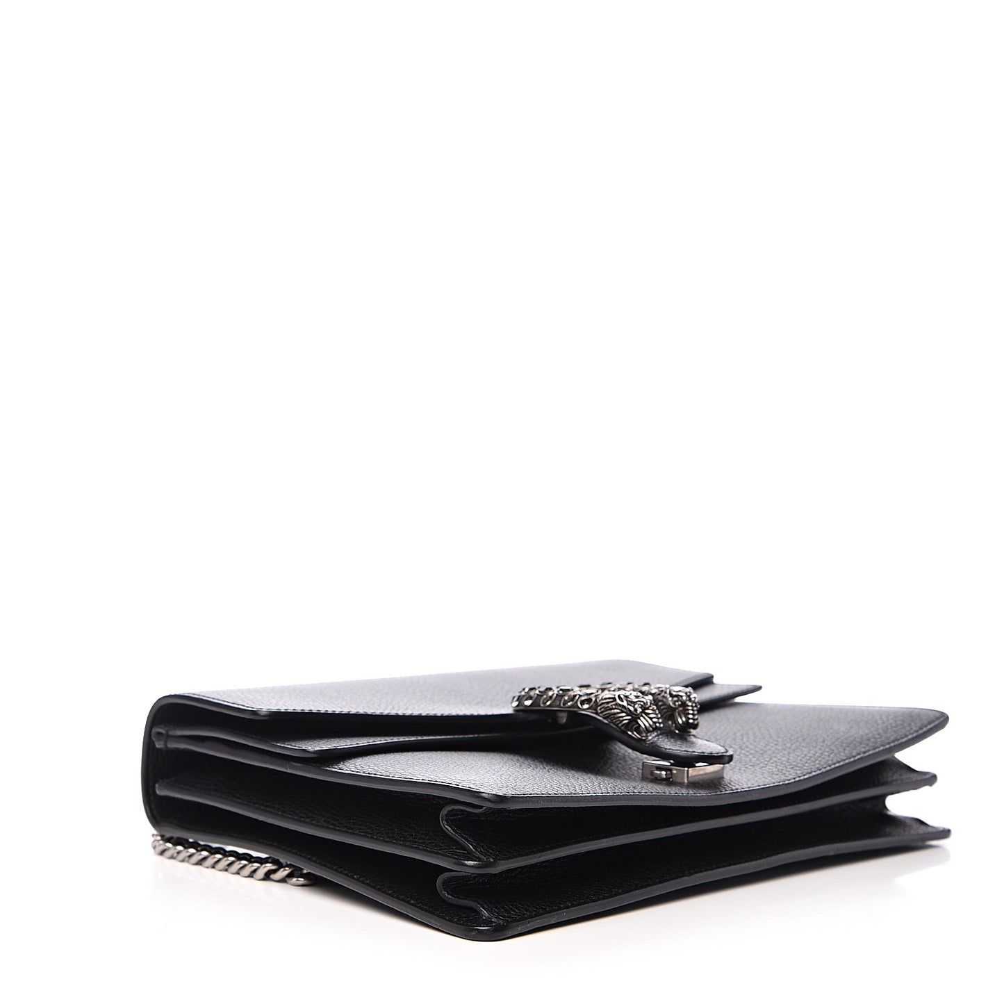 Dollar Calfskin Crystal Medium Dionysus Shoulder Bag Black Black Diamond