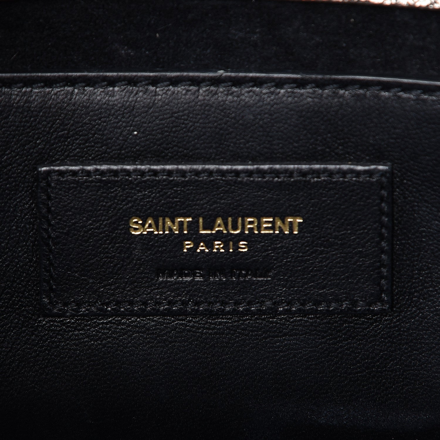 Saint Laurent Metallic Grain De Poudre Medium Classic Monogram Kate Satchel Grey 6 of 12