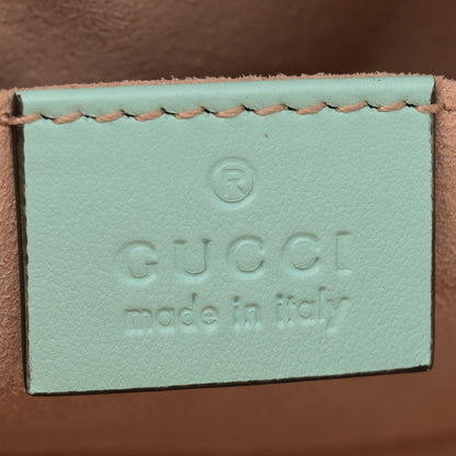 Gucci Calfskin Matelasse Mini GG Marmont Chain Shoulder Bag Water Green 6 of 11