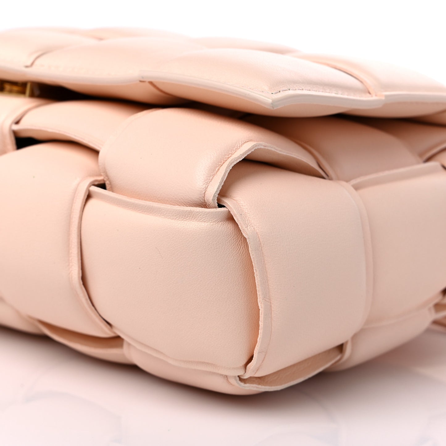Nappa Maxi Intreccio Padded Cassette Crossbody Bag Melon Washed