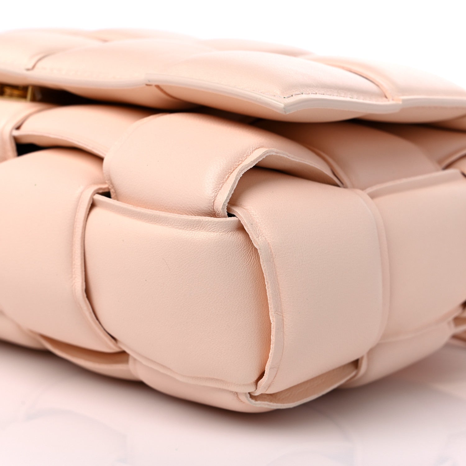 Bottega Veneta Nappa Maxi Intreccio Padded Cassette Crossbody Bag Melon Washed 8 of 9