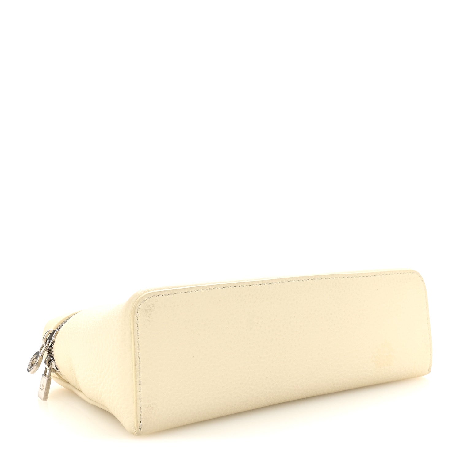 Loro Piana Grained Calfskin L19 Extra Pocket Pouch Whisper White 4 of 9