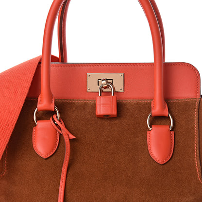 Hermes Veau Doblis Swift Toolbox 20 Chamois Capucine 10 of 11