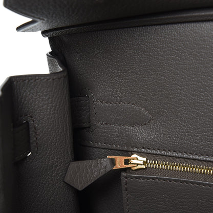 Hermes Taurillon Clemence Birkin 30 Etain 30 of 34