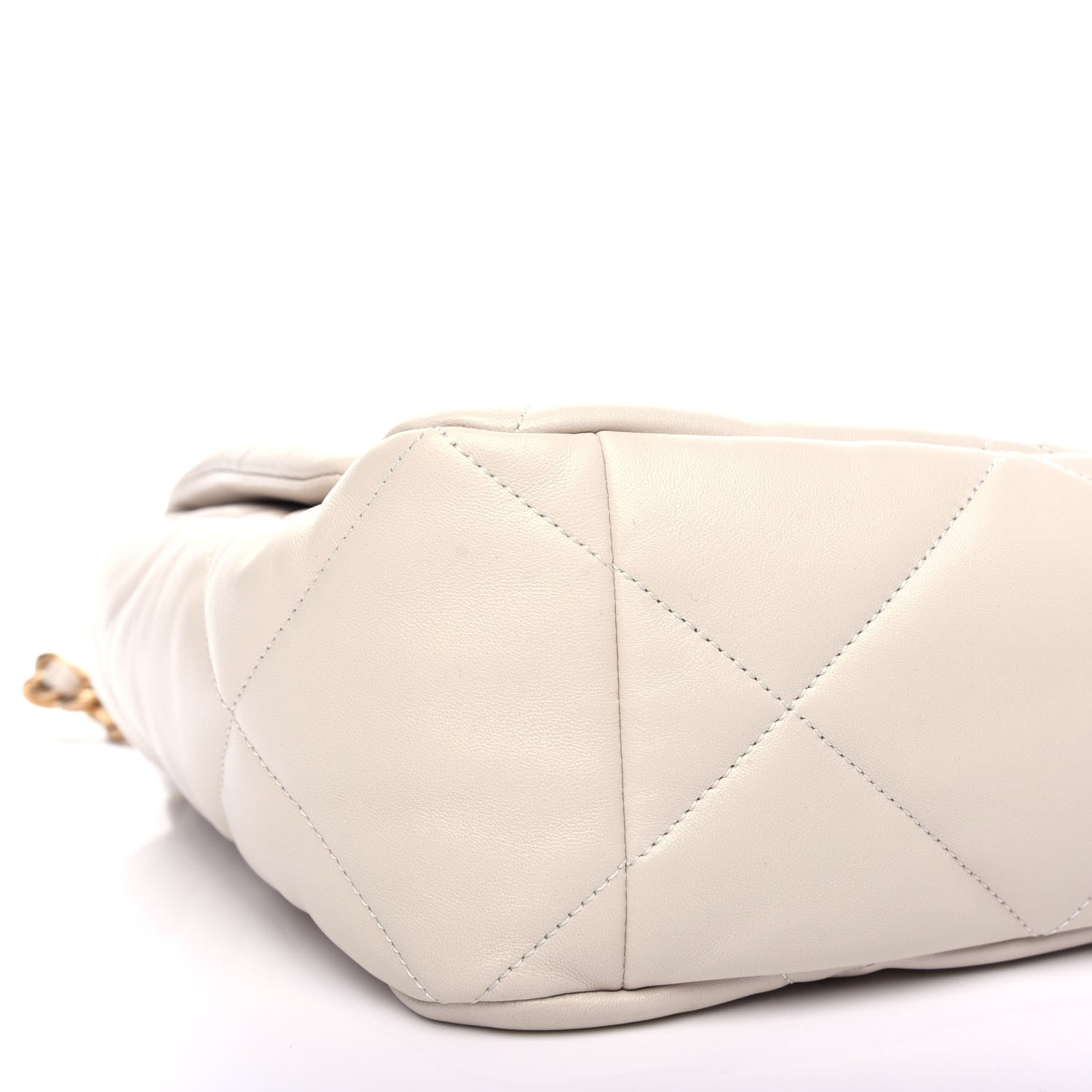Chanel Lambskin Quilted Maxi Chanel 19 Flap Ivory 8 of 12
