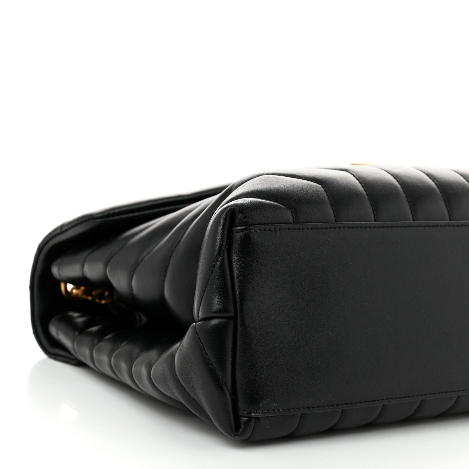 Saint Laurent Calfskin Y Quilted Monogram Medium Loulou Chain Satchel Black 9 of 11