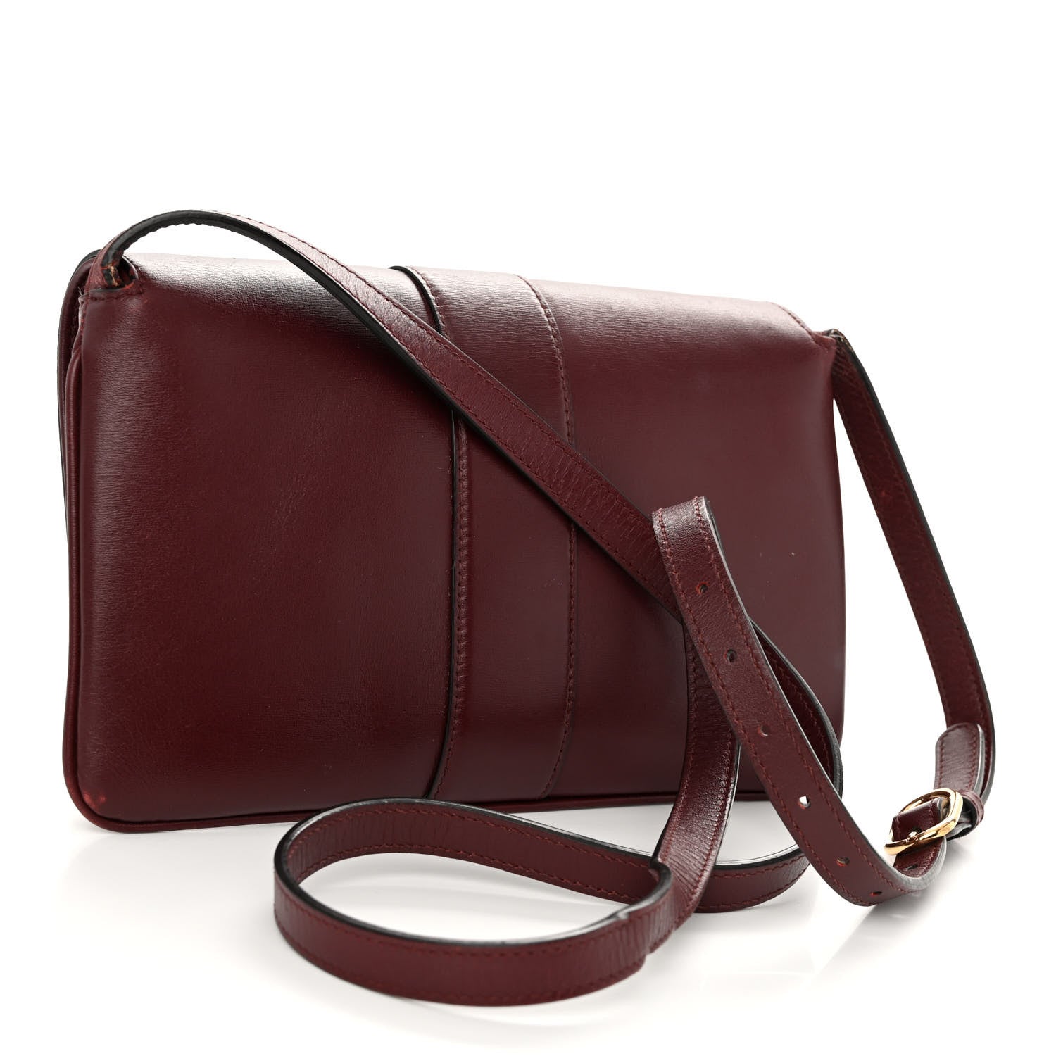 Gucci Vitello Palmellato Lux Small Arli Flap Shoulder Bag Vintage Bordeaux 3 of 16