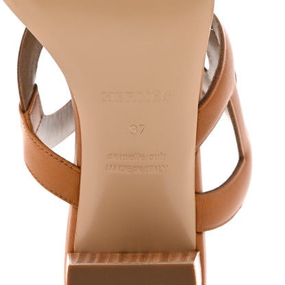 Hermes Nappa Bikini Sandals 37 Gold 8 of 10