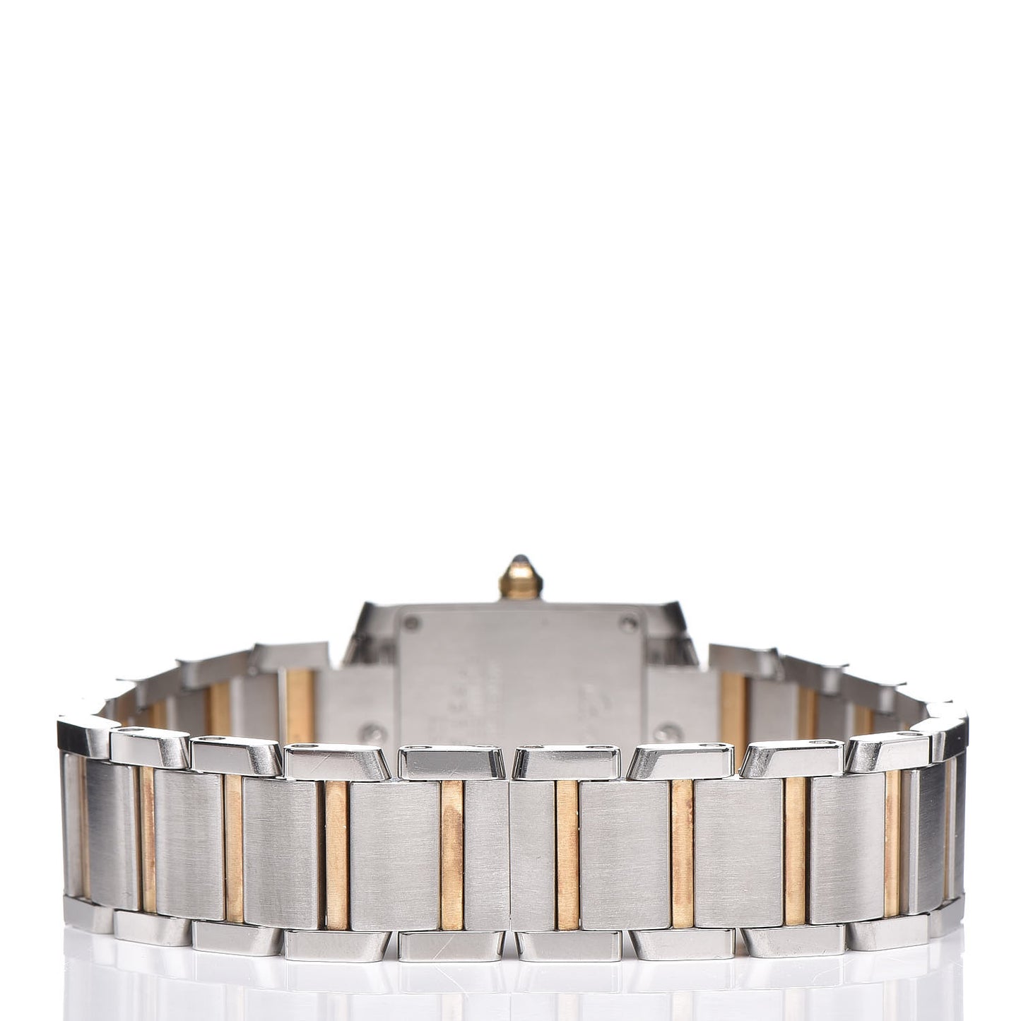 Stainless Steel 18K Yellow Gold 20mm Tank Francaise Quartz Watch