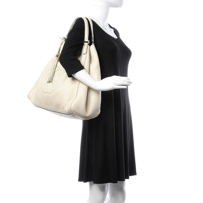 Gucci Pebbled Calfskin Large Soho Shoulder Bag Off White 2 of 9