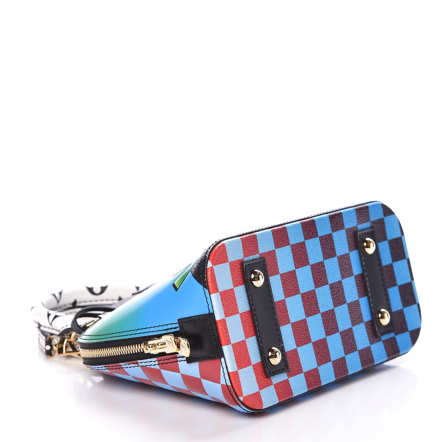Louis Vuitton Epi Damier Race Alma BB Blue Vert 5 of 13