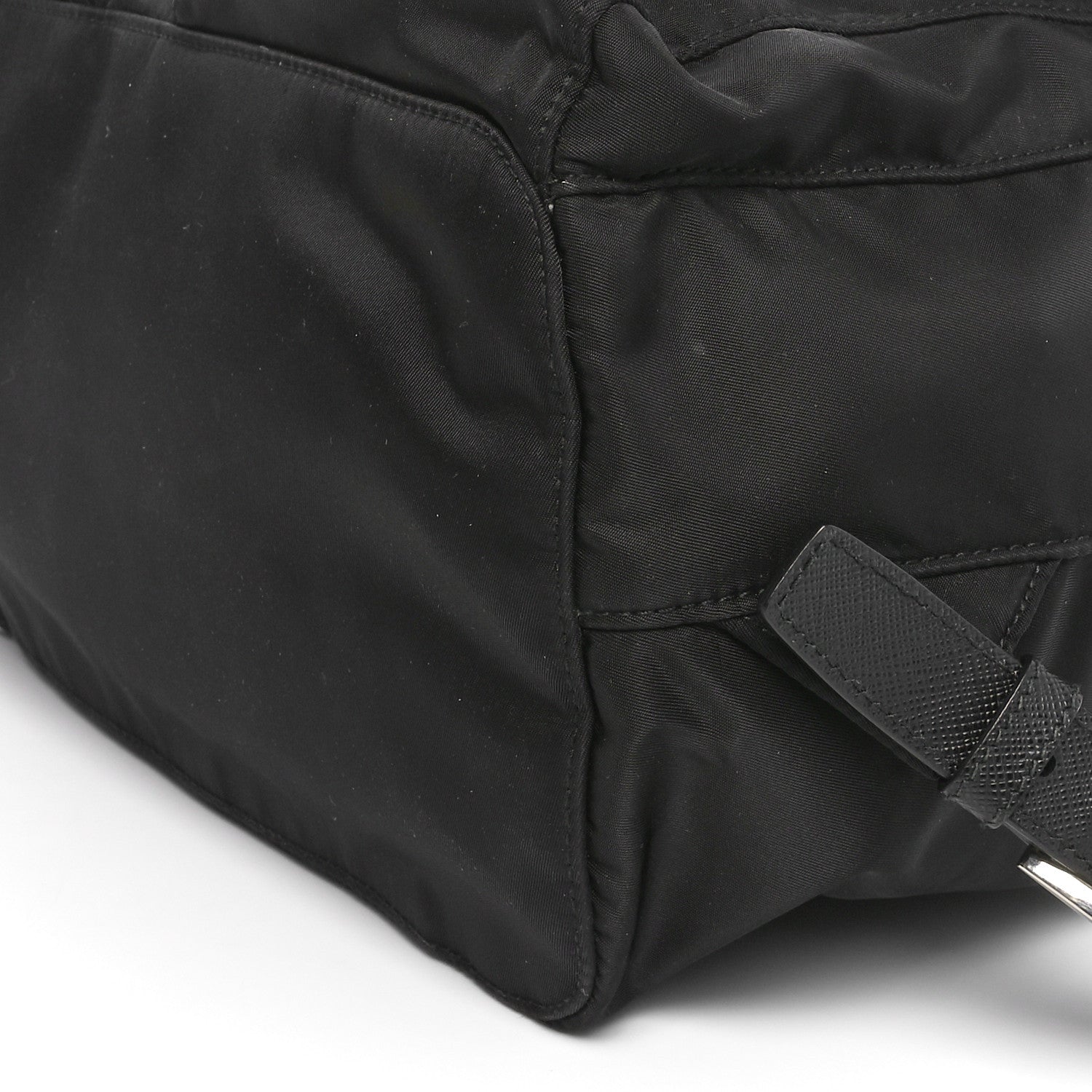 Prada Tessuto Nylon Saffiano Vela Medium Backpack Black 10 of 10