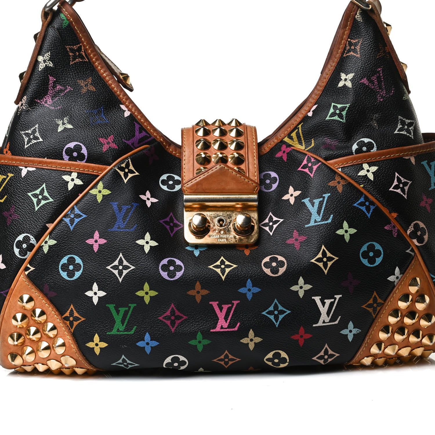 Louis Vuitton Monogram Multicolor Chrissie Black 6 of 18