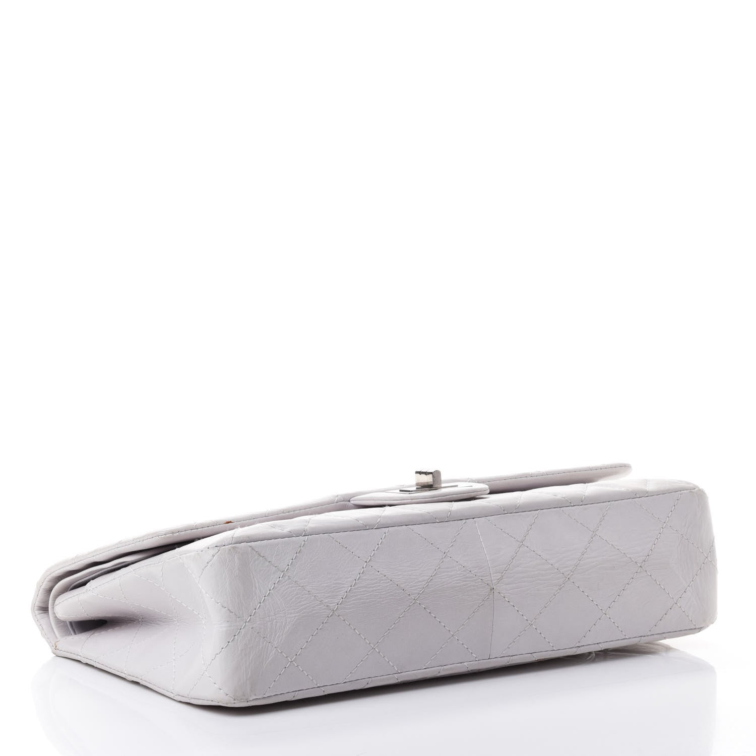 Chanel Aged Calfskin Quilted 50th Anniversary 2.55 Reissue 227 Flap Light Grey 3 of 5