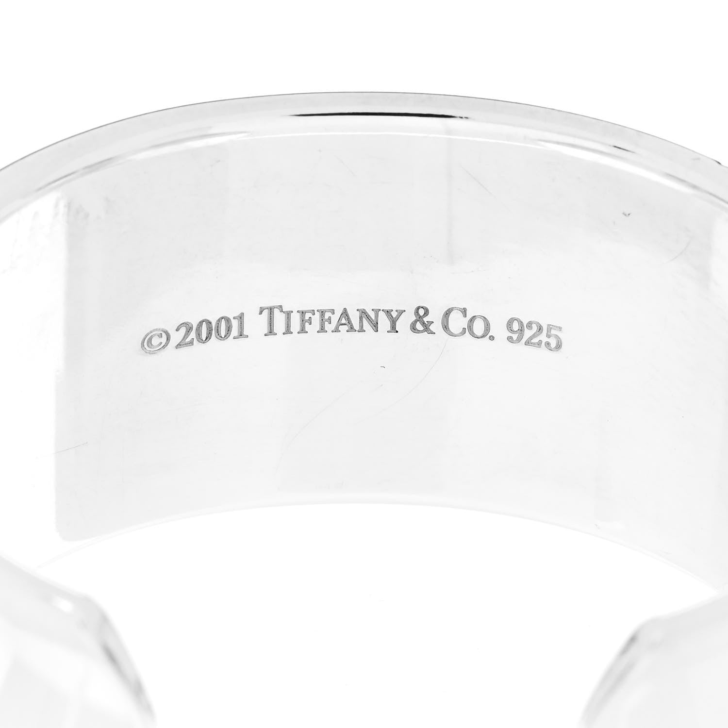 Tiffany Sterling Silver Wide 1837 Cuff Bracelet 3 of 4