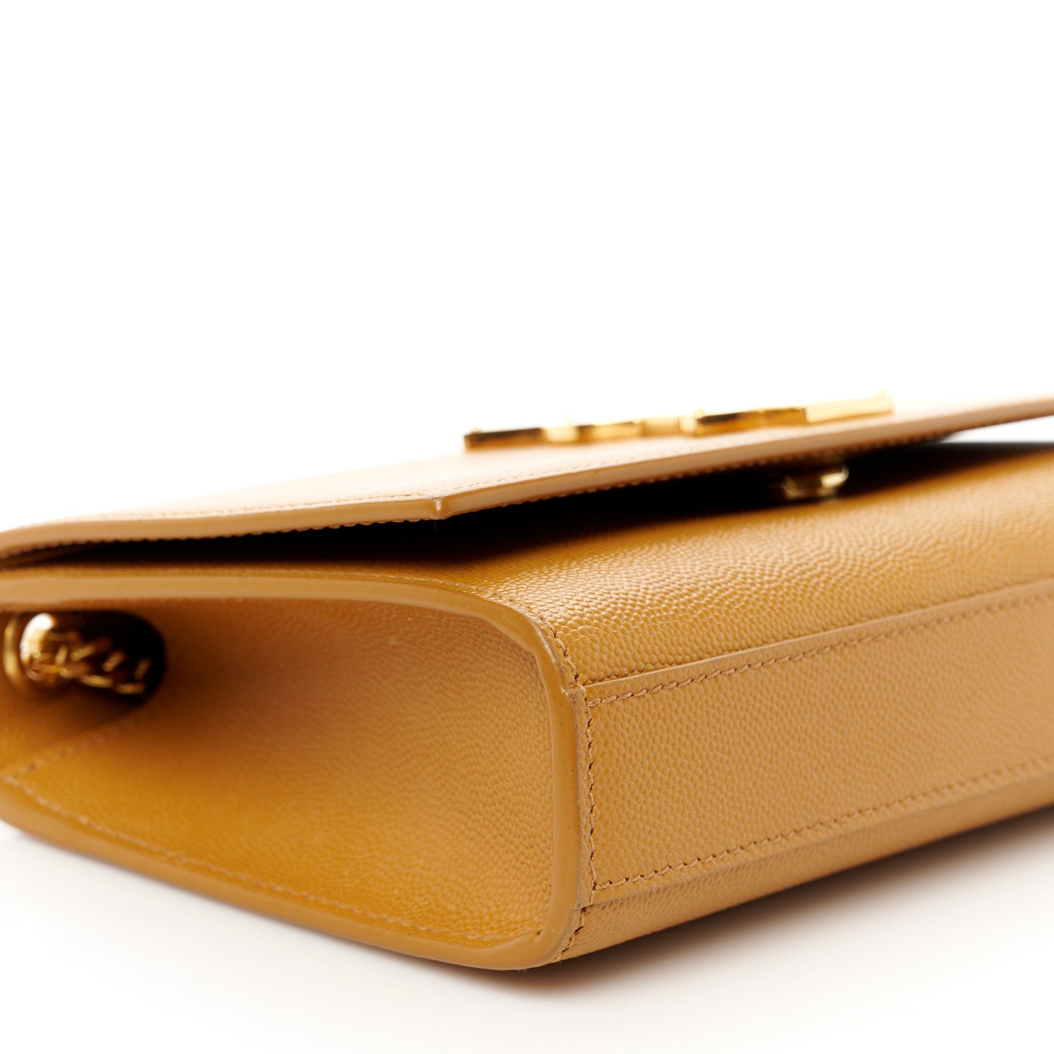 Saint Laurent Grain De Poudre Small Monogram Kate Satchel Dark Sun 10 of 11