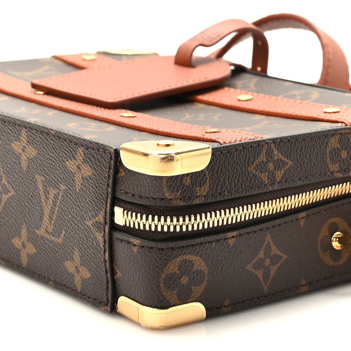X NBA Grained Calfskin Monogram Handle Trunk Brown