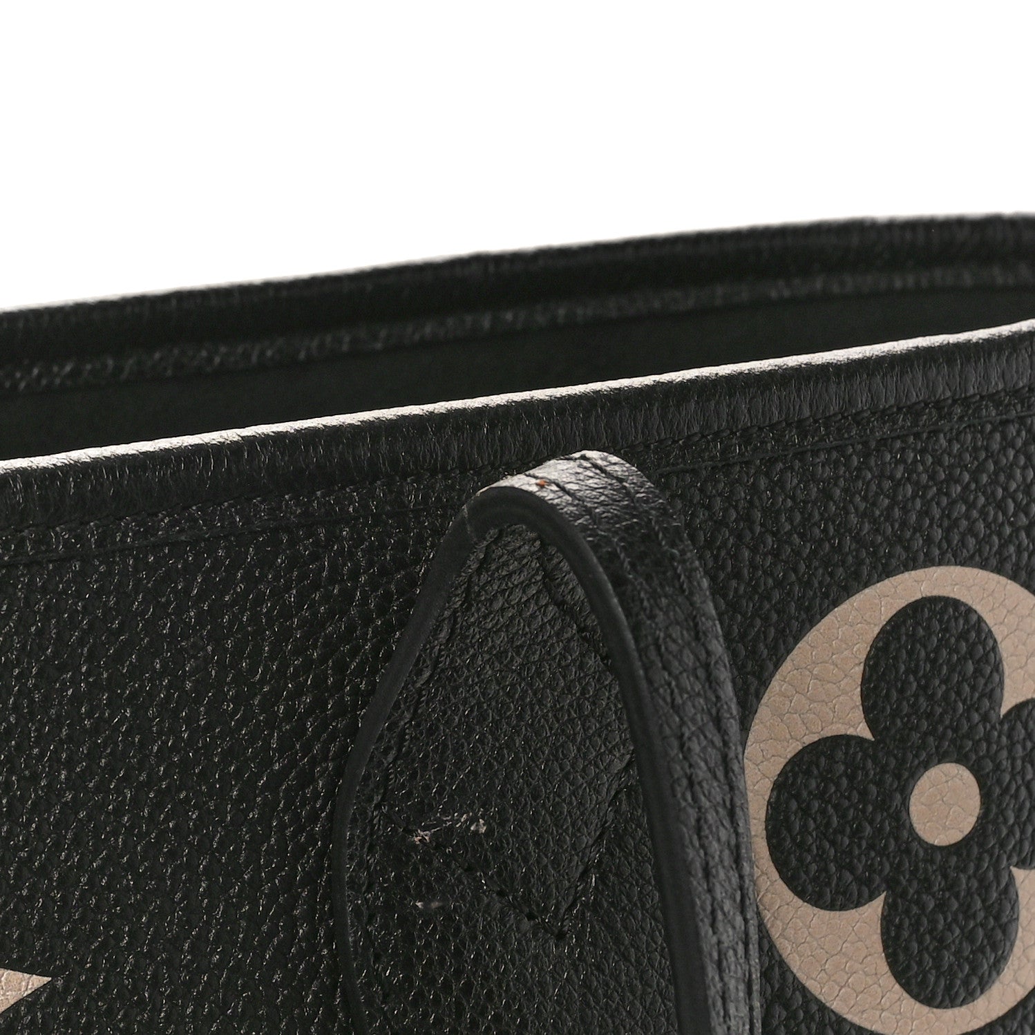 Louis Vuitton Empreinte Monogram Giant Neverfull MM Black Beige 11 of 12