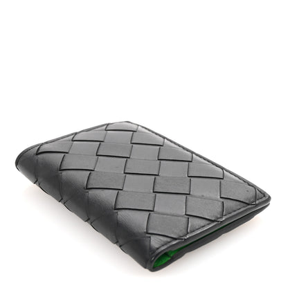 Bottega Veneta Nappa Maxi Intrecciato Bi-Fold Card Holder Black Grass 4 of 6