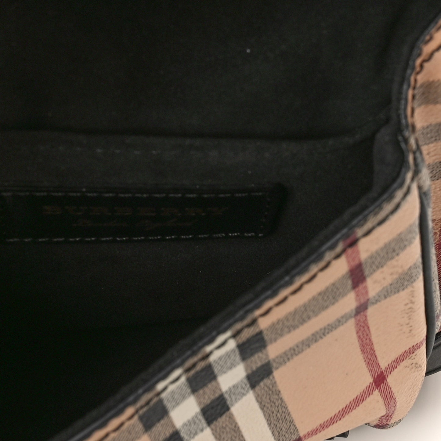Haymarket Check Large Bridle Saddle Bag Dark Clove Brown
