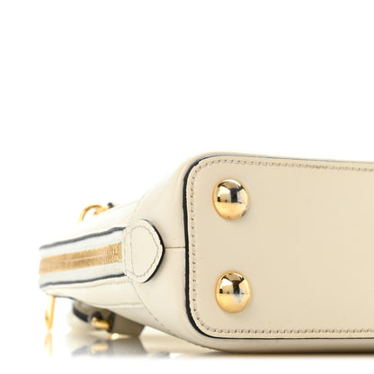 Gucci Boarded Plutone Calfskin Mini Horsebit 1955 Top Handle Bag Mystic White 9 of 13