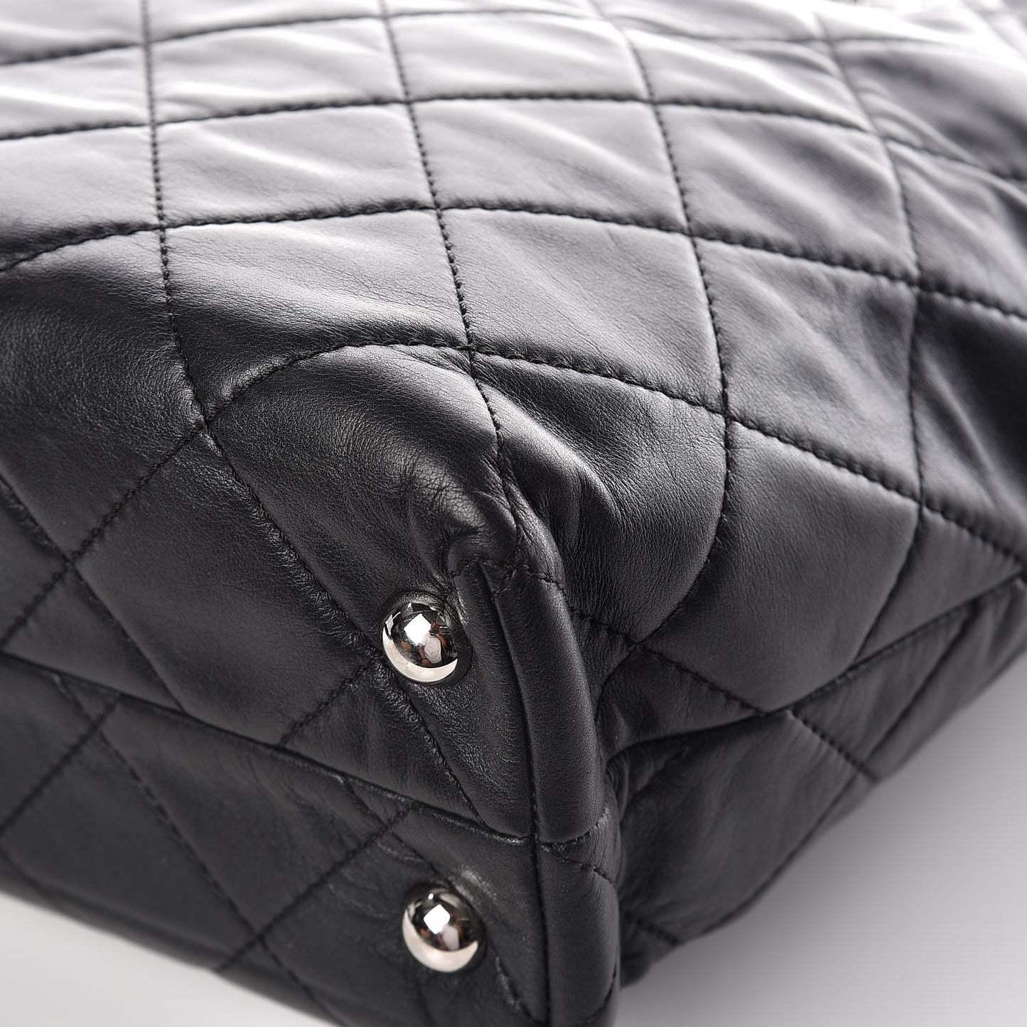Calfskin Quilted In The Business North South Tote Black