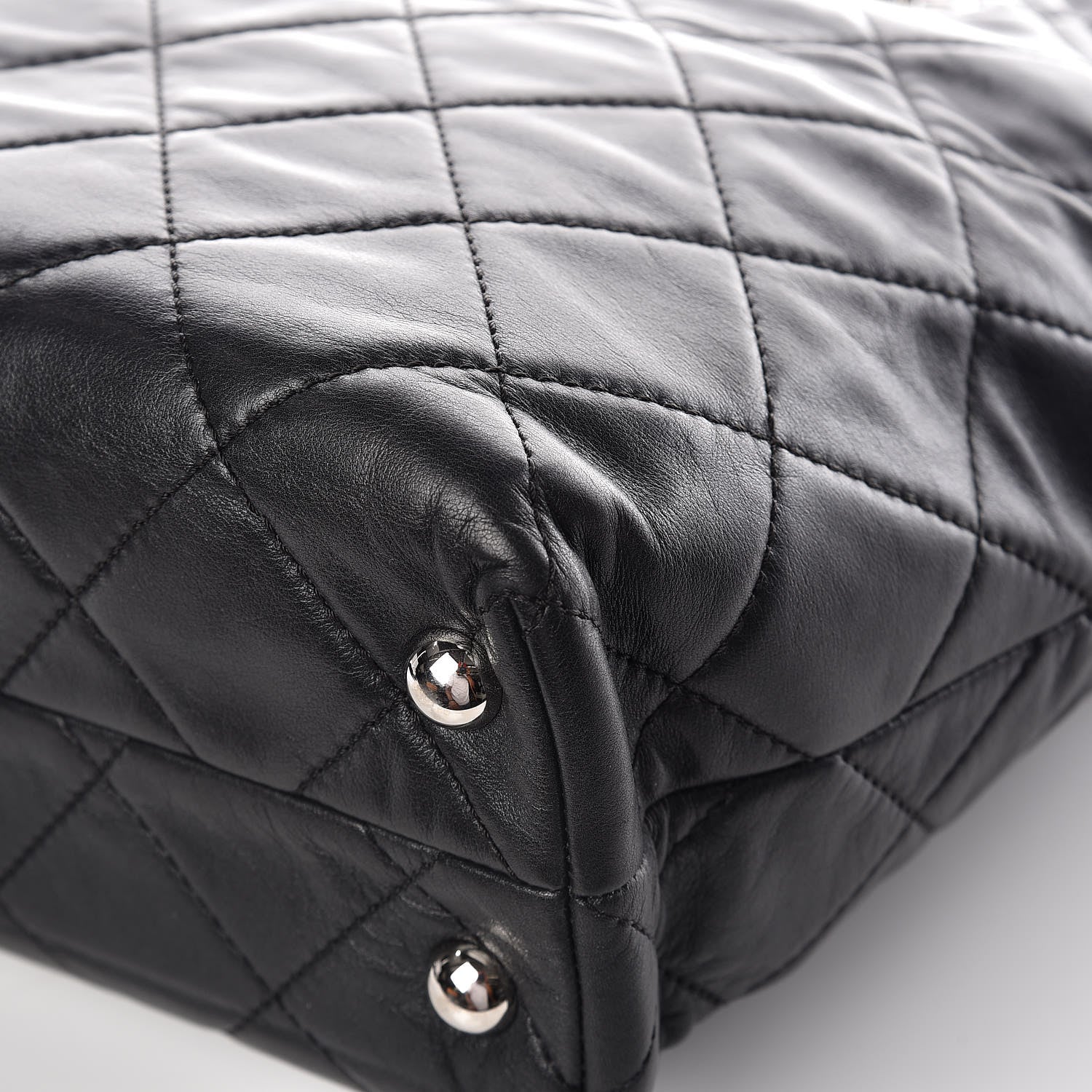 Chanel Calfskin Quilted In The Business North South Tote Black 13 of 14
