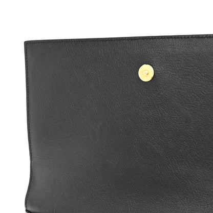 Saint Laurent Calfskin Monogram Large Belle De Jour Clutch Black 10 of 11