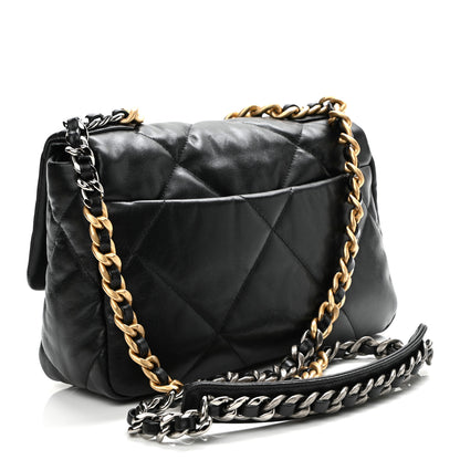Chanel Goatskin Quilted Medium Chanel 19 Flap Black 3 of 10