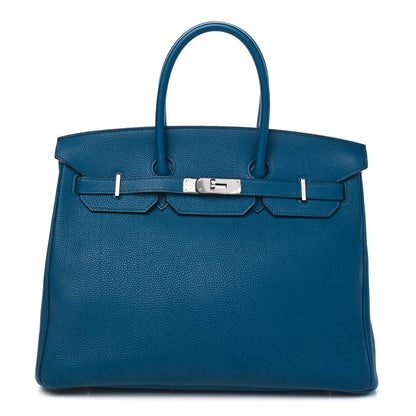 Hermes Togo Birkin 35 Bleu Izmir 1 of 10