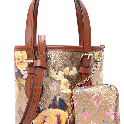 Louis Vuitton Metallic Monogram LV Garden Nano Bucket Bag Gold 8 of 11