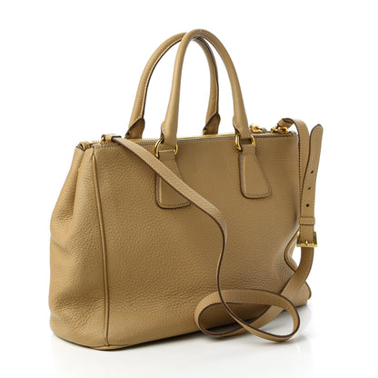 Prada Vitello Daino Zip Tote Sughero 3 of 12