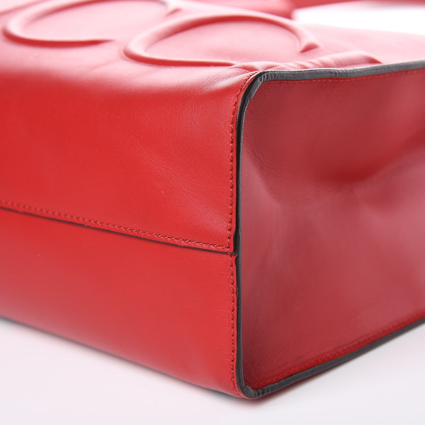Calfskin GucciGhost Real Medium XL Tote Hibiscus Red