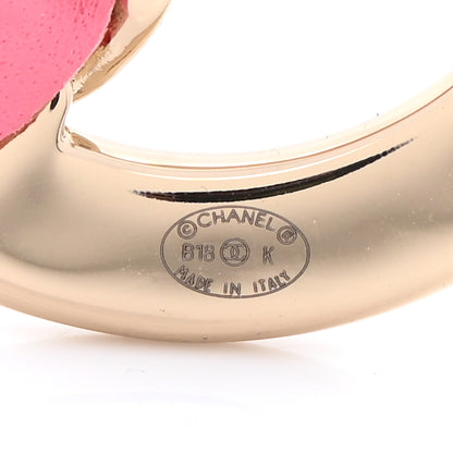 Chanel Lambskin Baguette Crystal CC Chain Brooch Pink Gold 4 of 5