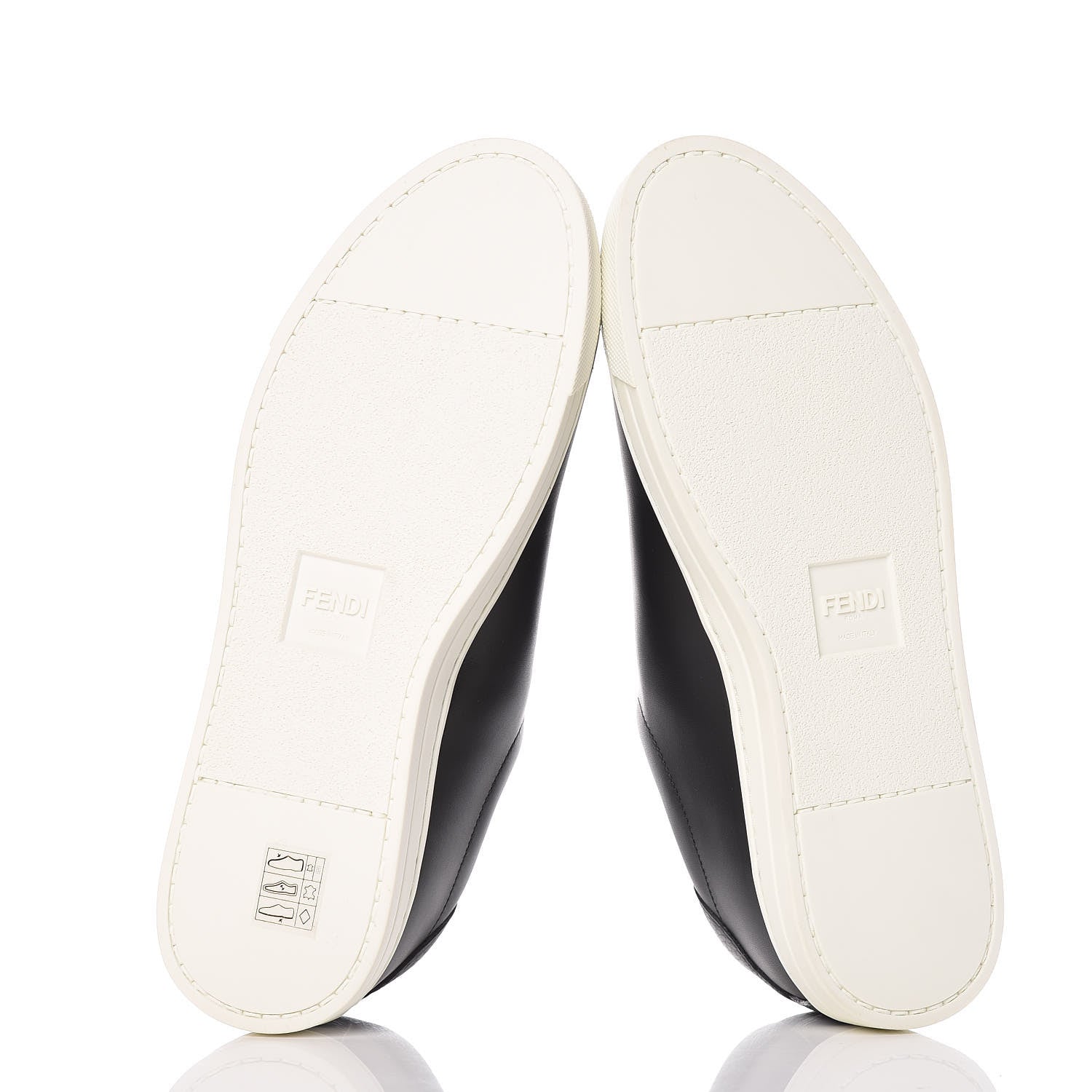 Fendi Vitello Microfiber FF Rockoclick Slip On Sneakers 39 Black Tobacco 5 of 10