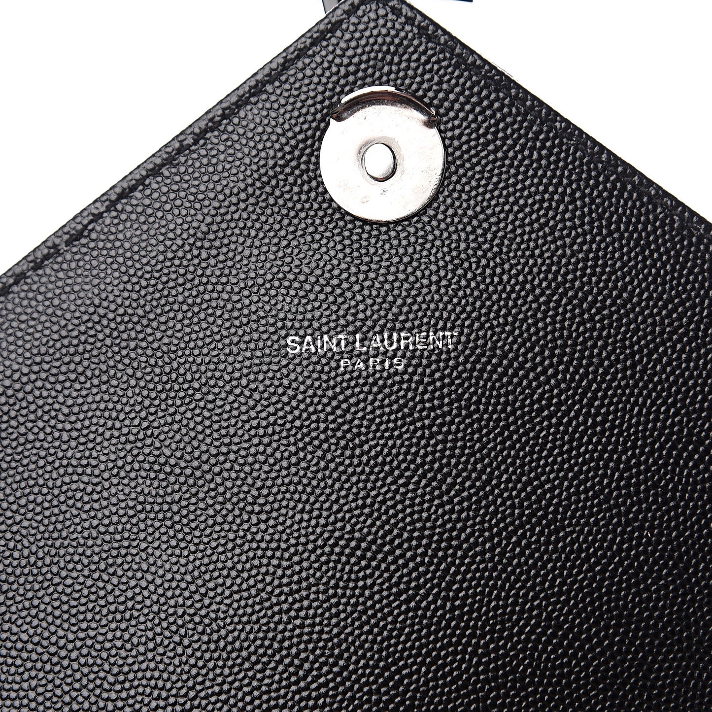 Grain De Poudre Textured Mixed Matelasse Large Triquilt Monogram Monochrome Satchel Black