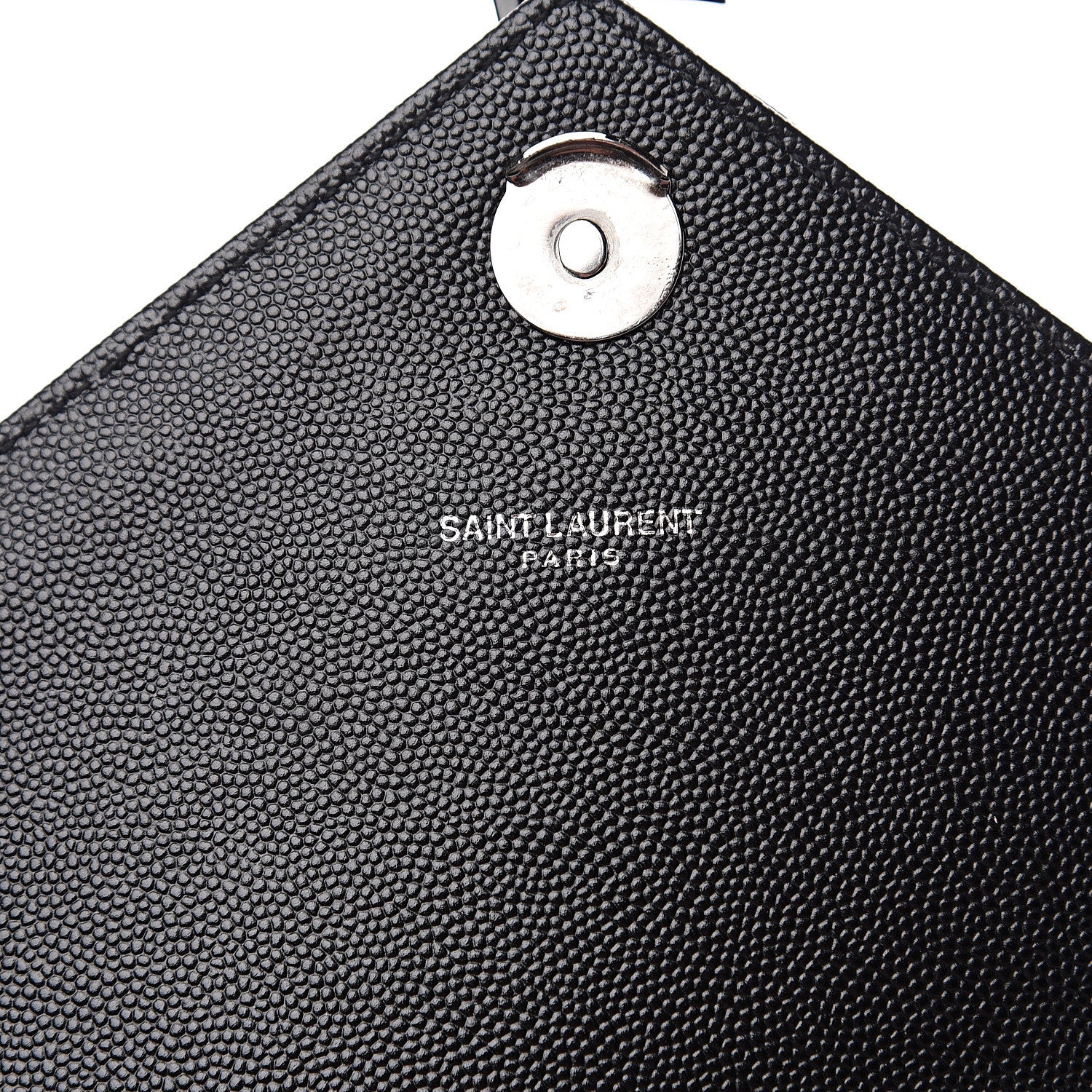 Saint Laurent Grain De Poudre Textured Mixed Matelasse Large Triquilt Monogram Monochrome Satchel Black 5 of 13