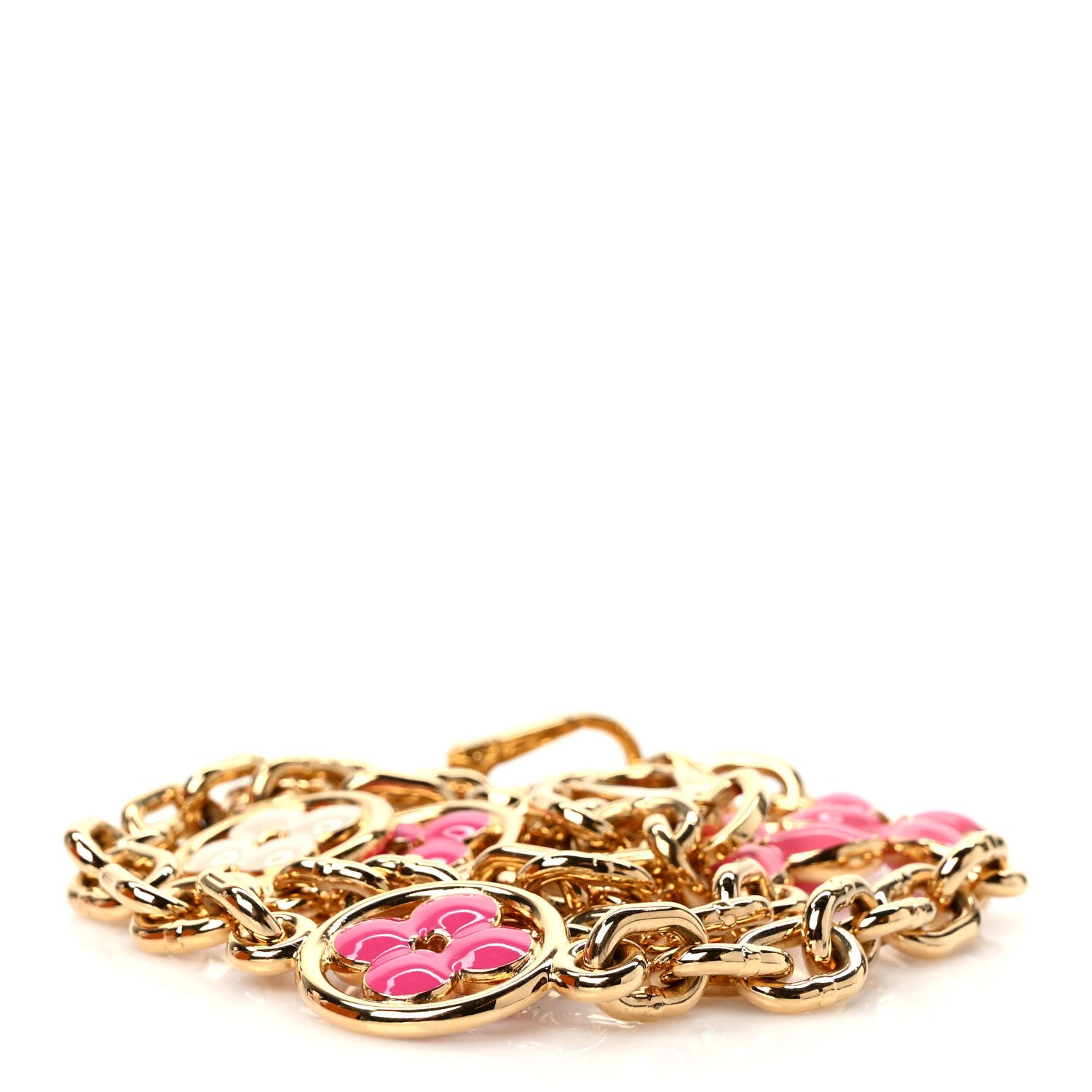 Louis Vuitton Taurillon Flower Capucines Chain Bag Charm Pink 2 of 5