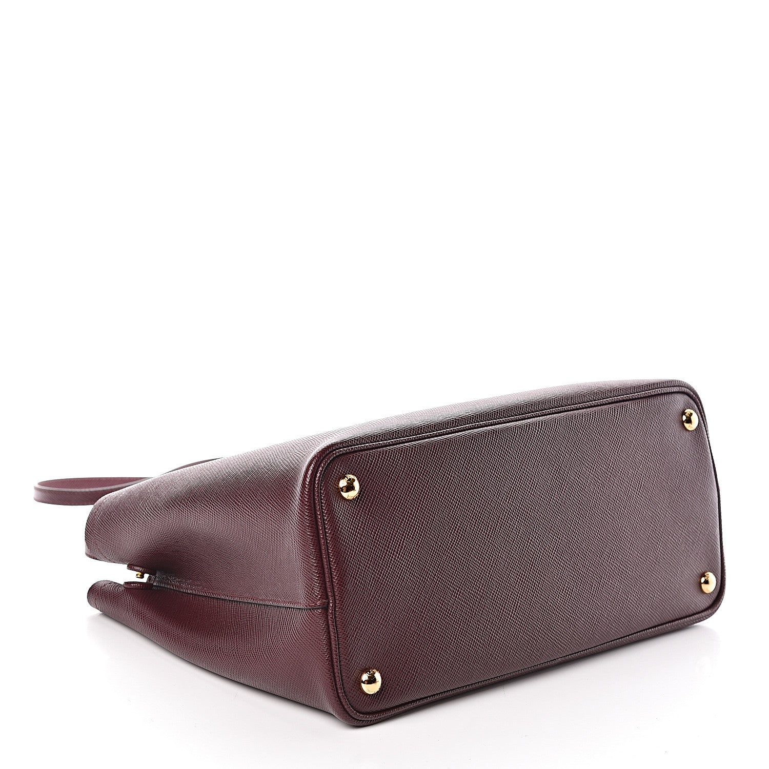 Prada Saffiano Cuir Medium Double Bag Granato 5 of 10