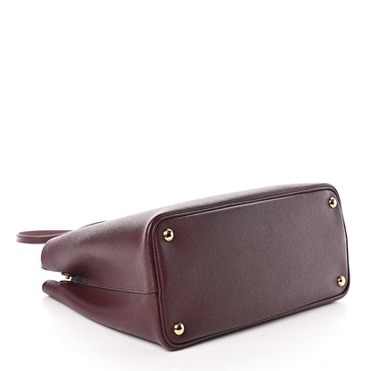Prada Saffiano Cuir Medium Double Bag Granato 5 of 10